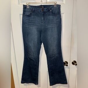 1822 Denim Dark Blue Flare Jeans